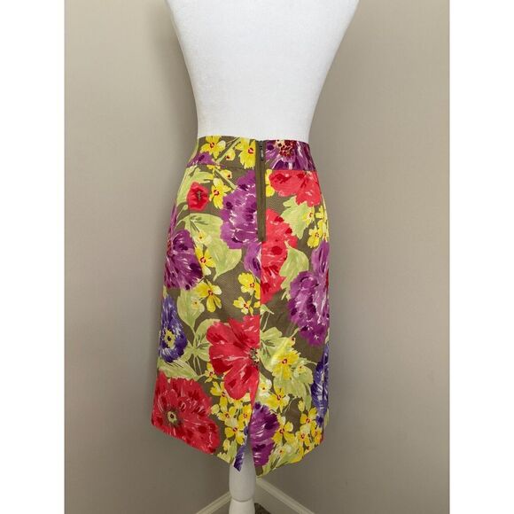 Banana Republic Women's Floral Print Pencil Skirt Size 6 Summer Spring - Picture 2 of 5